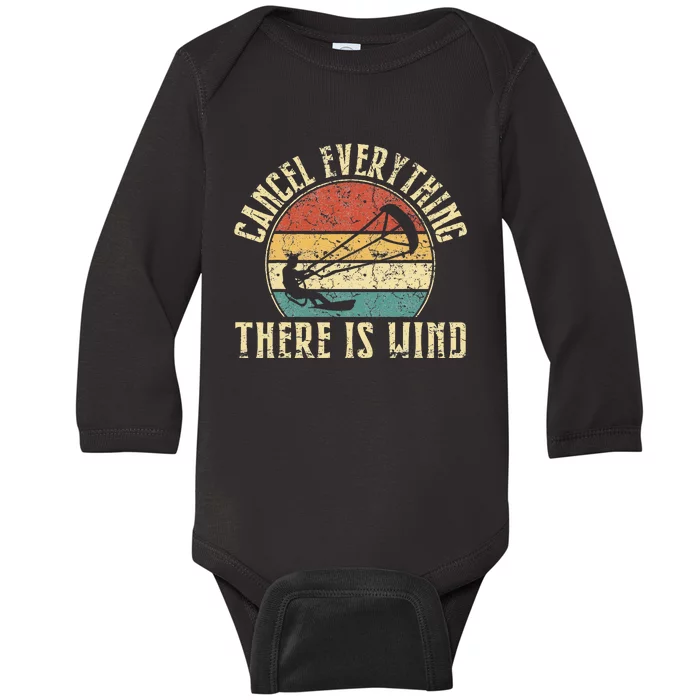 Cancel Everything There Is Wind Baby Long Sleeve Bodysuit