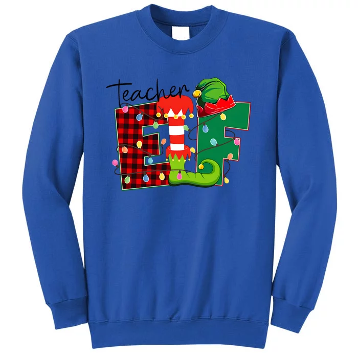 Christmas Elf Teacher School Holiday Season Tall Sweatshirt