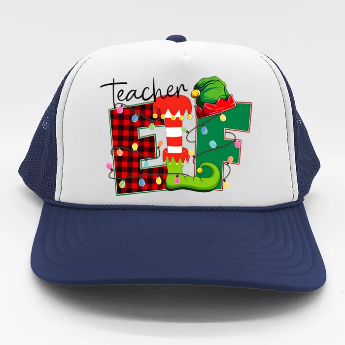 Christmas Elf Teacher School Holiday Season Trucker Hat