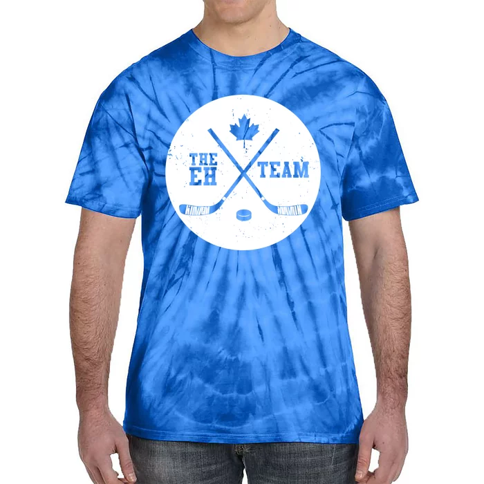 Canada Eh Team Cool Hockey Gift Tie-Dye T-Shirt