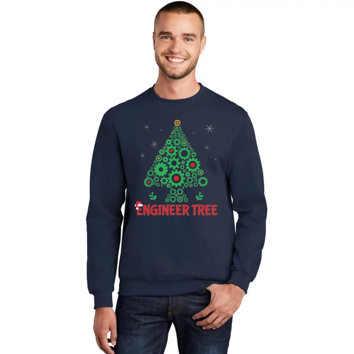 Christmas Engineer Tree Mechanical Engineering Gift Tall Sweatshirt