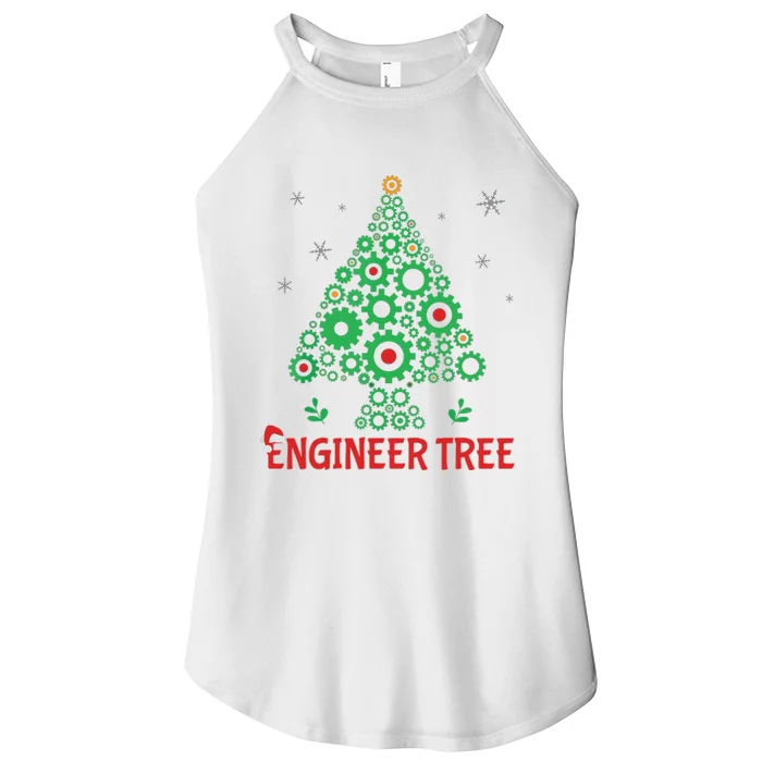 Christmas Engineer Tree Mechanical Engineering Gift Women’s Perfect Tri Rocker Tank