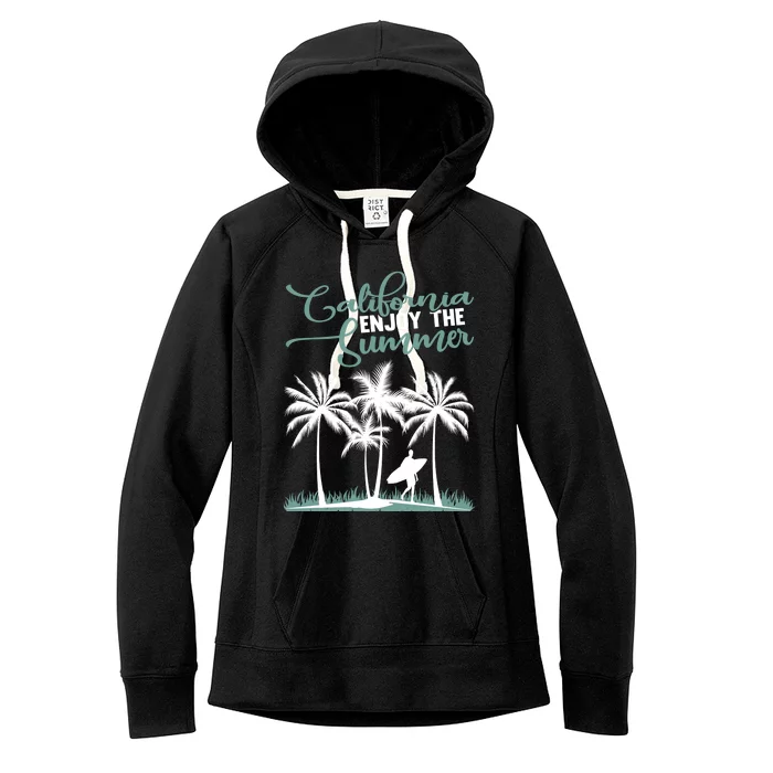 California Enjoy The Summer Surf Women's Fleece Hoodie