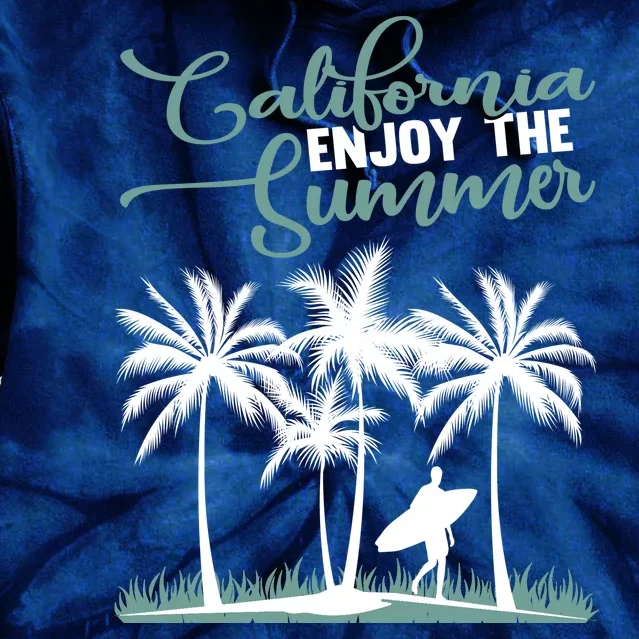 California Enjoy The Summer Surf Tie Dye Hoodie