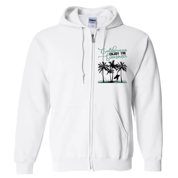 California Enjoy The Summer Surf Full Zip Hoodie