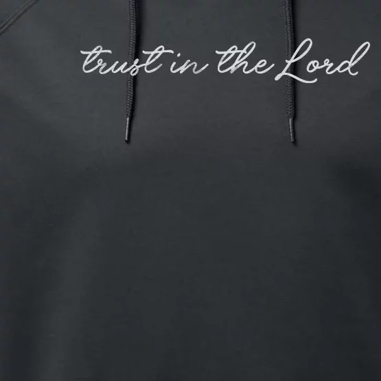 Christian Embroidered Trust In The Lord Performance Fleece Hoodie