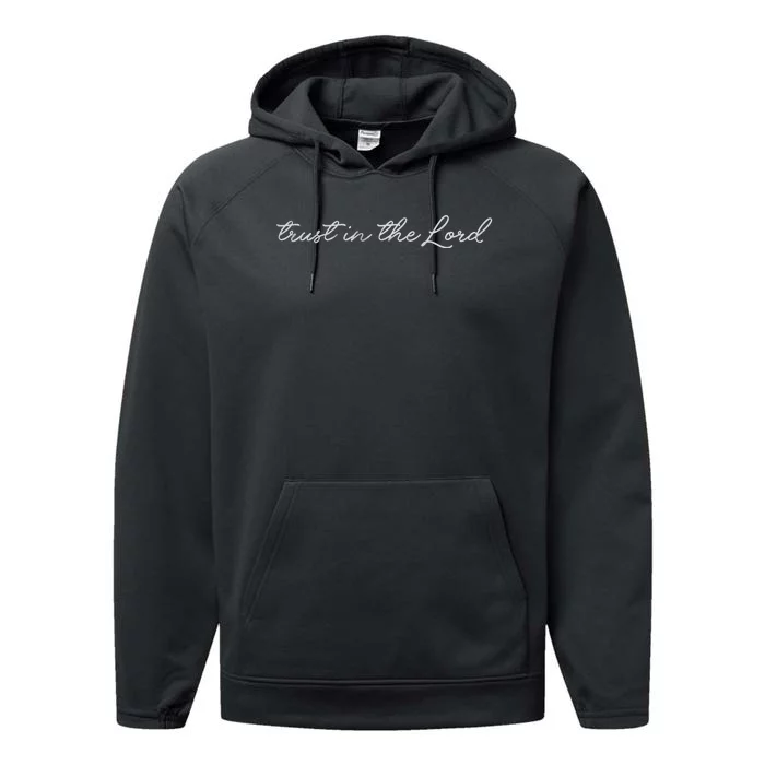 Christian Embroidered Trust In The Lord Performance Fleece Hoodie