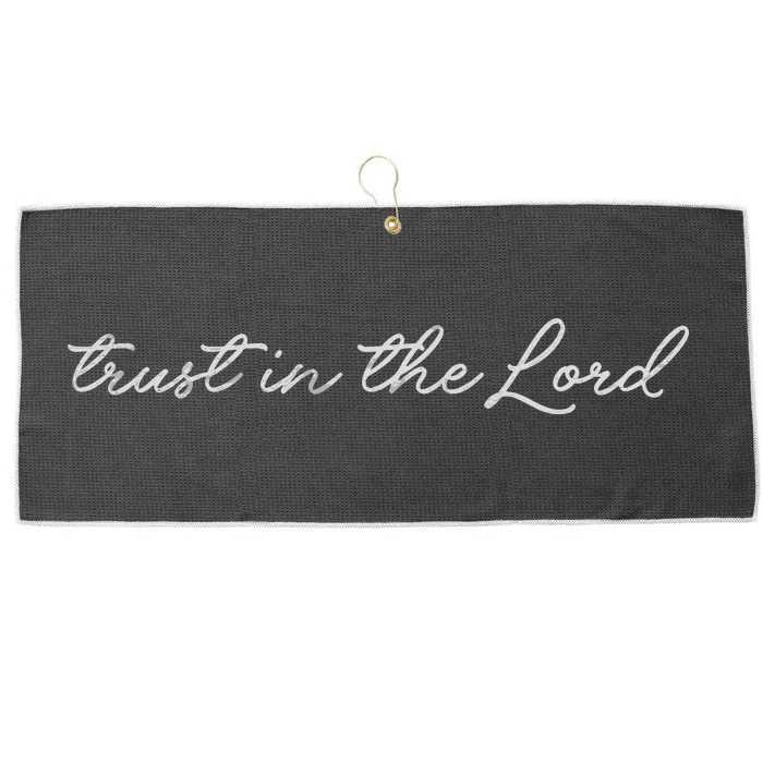 Christian Embroidered Trust In The Lord Large Microfiber Waffle Golf Towel