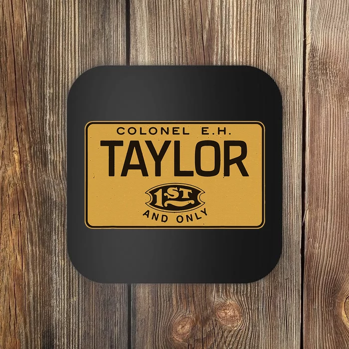 Colonel Eh Taylor Bourbon Whiskey Badge Logo Coaster