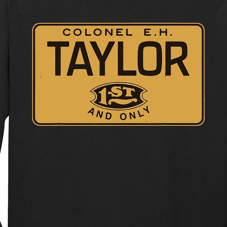 Colonel EH Taylor Bourbon Whiskey Badge Logo Tall Long Sleeve T-Shirt