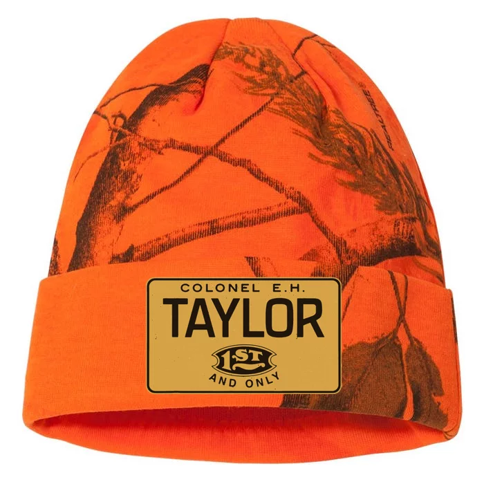 Colonel EH Taylor Bourbon Whiskey Badge Logo Kati - 12in Camo Beanie