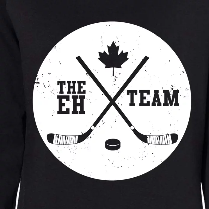 Canada Eh Team Cool Hockey Cool Gift Womens California Wash Sweatshirt