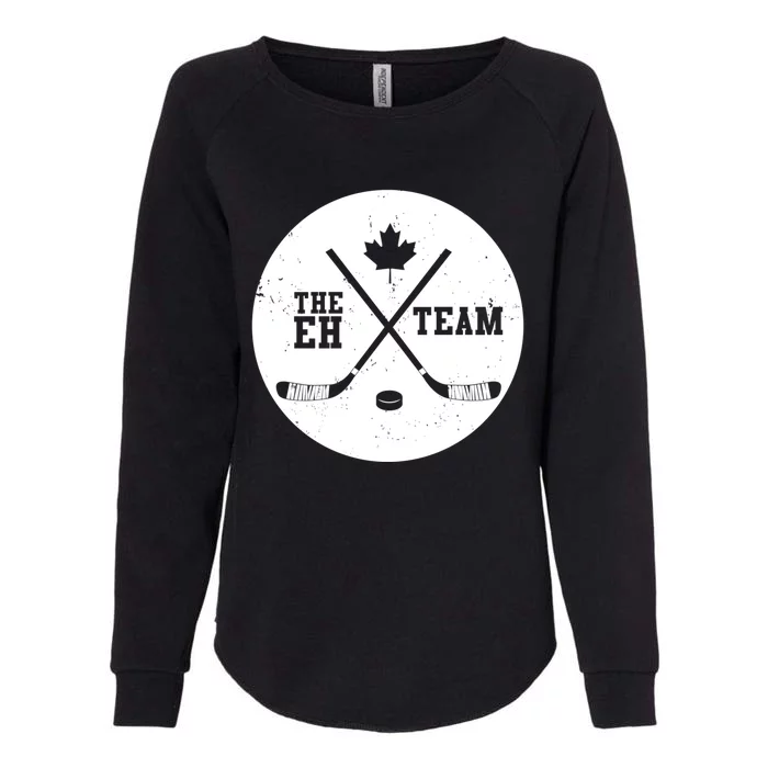 Canada Eh Team Cool Hockey Cool Gift Womens California Wash Sweatshirt