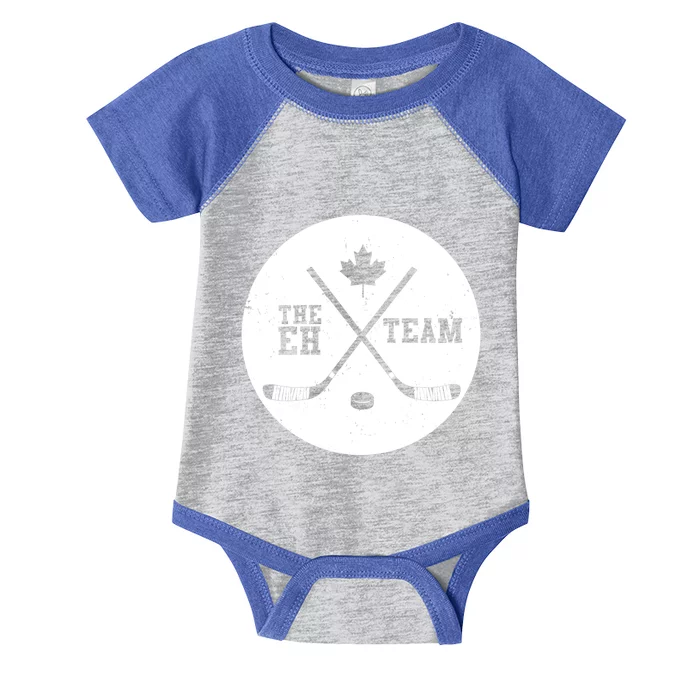 Canada Eh Team Cool Hockey Cool Gift Infant Baby Jersey Bodysuit