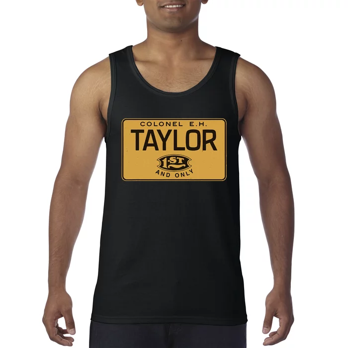 Colonel Eh Taylor Bourbon Whiskey Badge Tank Top