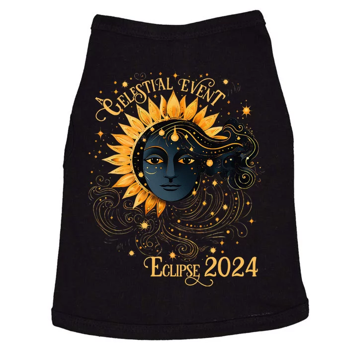 Celestial Event Total Solar Eclipse Girl April 8 2024 Doggie Tank