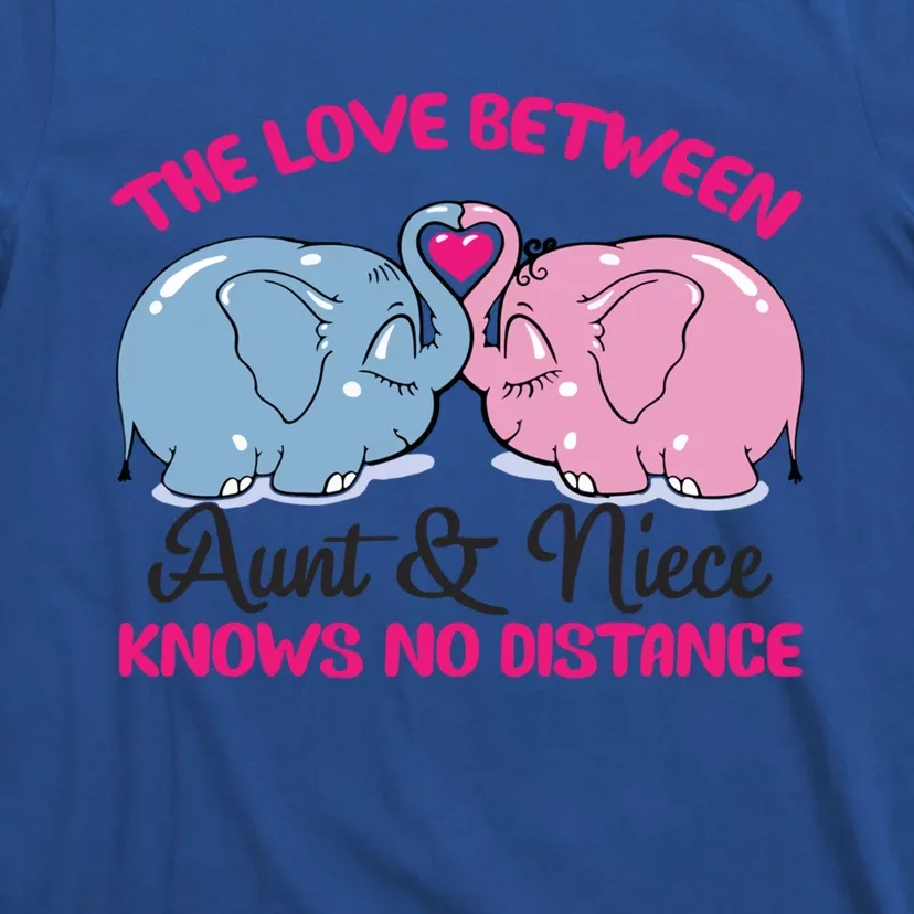 Cute Elephant The Love Between Aunt And Niece Funny Gift T-Shirt