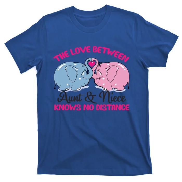 Cute Elephant The Love Between Aunt And Niece Funny Gift T-Shirt