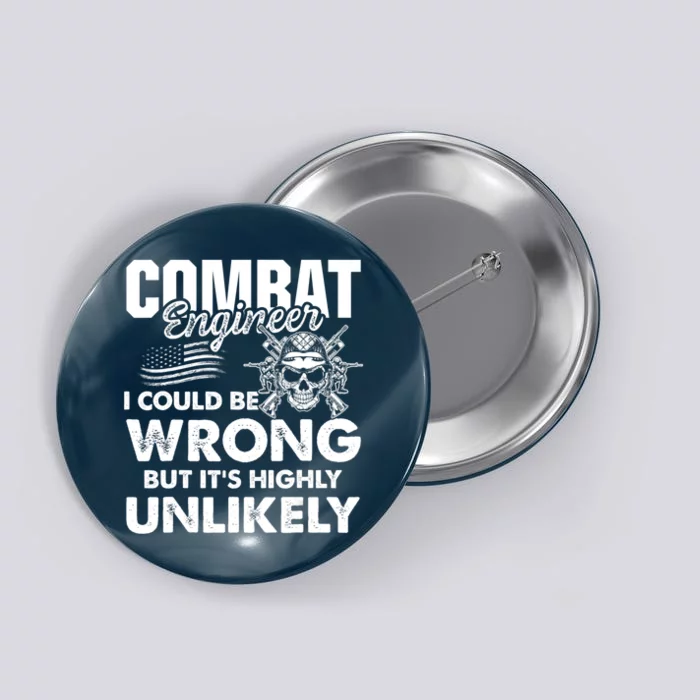 Combat Engineer Usa Military Sapper Button