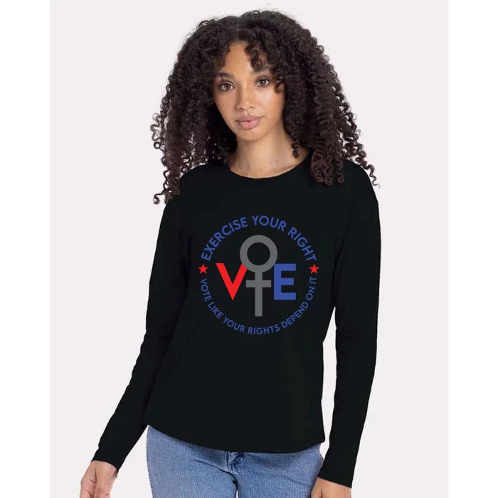 Cool Election Vote Like Your Rights Depend On It Womens Cotton Relaxed Long Sleeve T-Shirt