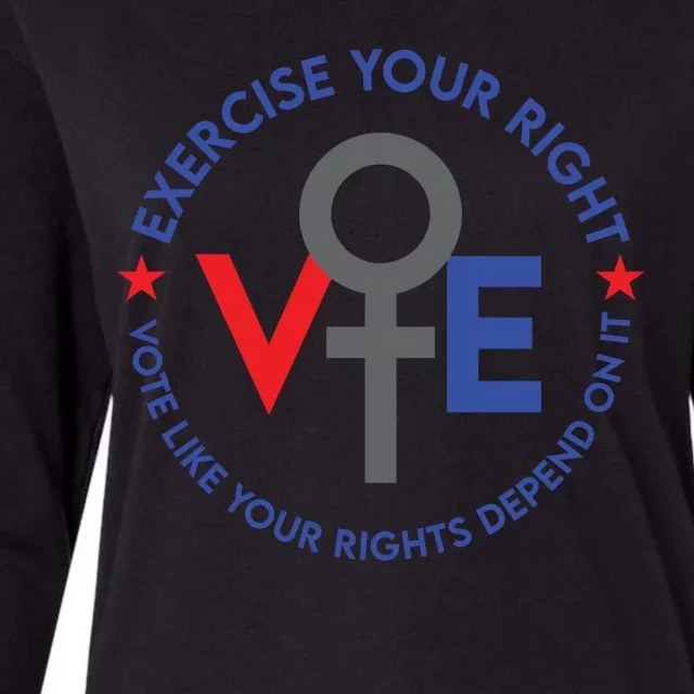 Cool Election Vote Like Your Rights Depend On It Womens Cotton Relaxed Long Sleeve T-Shirt