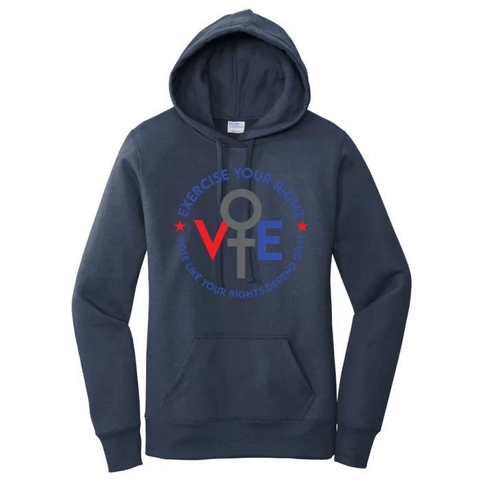 Cool Election Vote Like Your Rights Depend On It Women's Pullover Hoodie