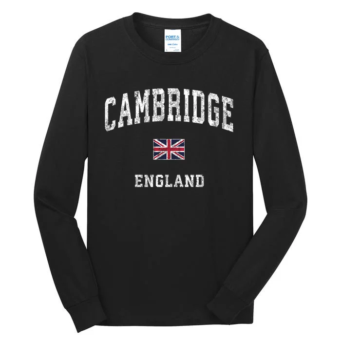 Cambridge England Vintage Athletic Sports Design Tall Long Sleeve T-Shirt