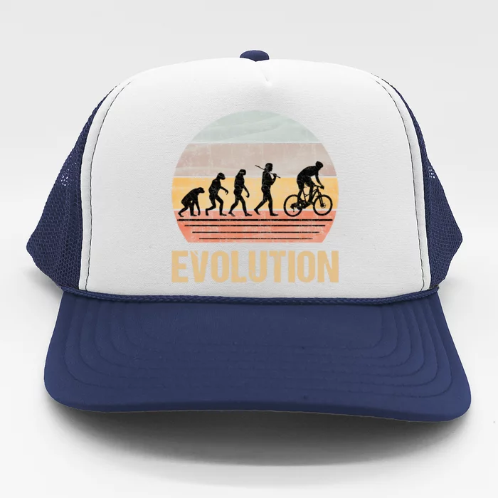 Cycling Evolution Vintage Retro Trucker Hat