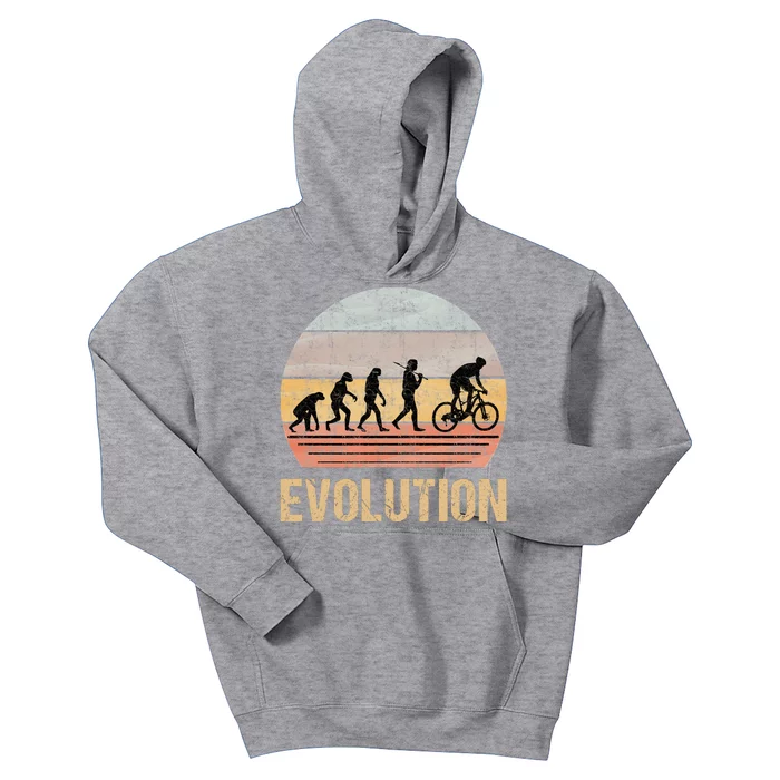 Cycling Evolution Vintage Retro Kids Hoodie