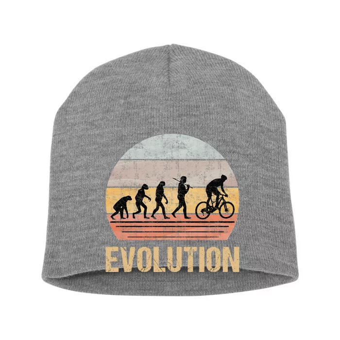 Cycling Evolution Vintage Retro Short Acrylic Beanie