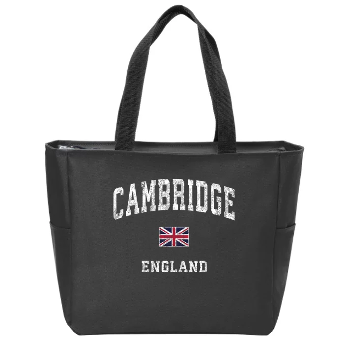 Cambridge England Vintage Athletic Sports Zip Tote Bag