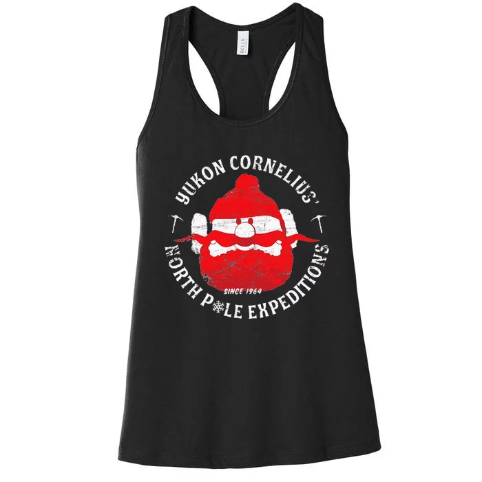 Christmas Explorer Vintage Throwback Cartoon Women's Racerback Tank