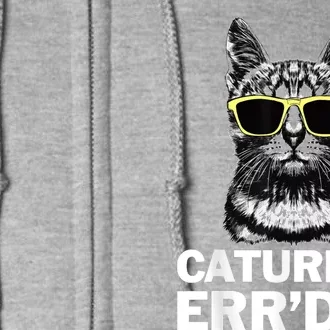 Caturday ErrDay With Sunglasses Full Zip Hoodie