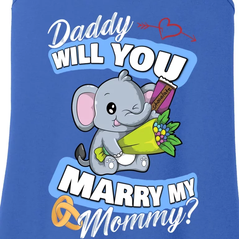 Cute Elephant Wedding Offer Daddy Will You Marry My Mommy Meaningful Gift Ladies Essential Tank