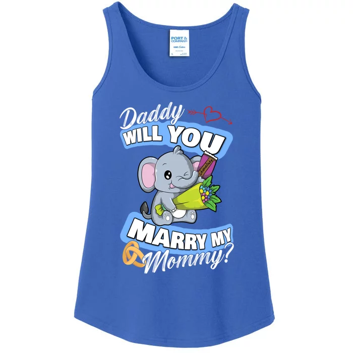 Cute Elephant Wedding Offer Daddy Will You Marry My Mommy Meaningful Gift Ladies Essential Tank