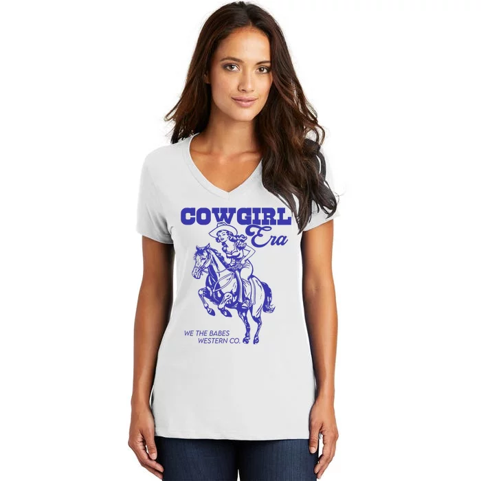 Cowgirl Era We The Babes Western Co Women's V-Neck T-Shirt