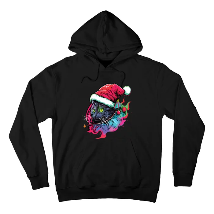 Cat Edm Winter Festival Cute Christmas Party Hoodie