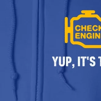 Check Engine Yup ItS There Auto Repair Funny Car Mechanic Meaningful Gift Full Zip Hoodie