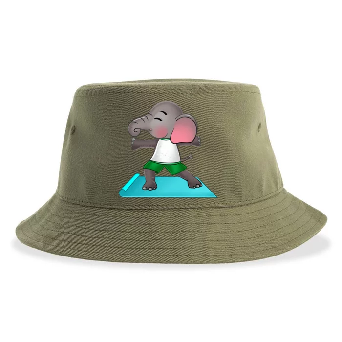 Cute Elephant Yoga Lover Spiritual Meditation Yogi Elephant Cool Gift Sustainable Bucket Hat