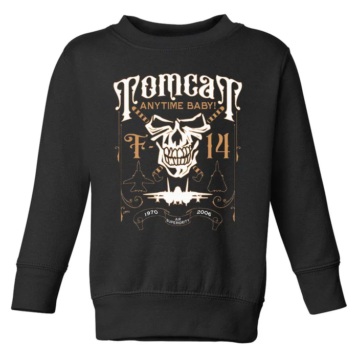 Classic F 14 Tomcat Military Fighter Jet Skull Toddler Sweatshirt