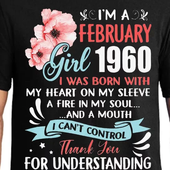 Cute February 1960 63rd Birthday Gift 63 Years Old Pajama Set