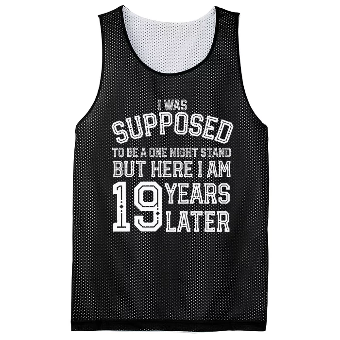 Couples Funny 19th 19 Year Anniversary Husband Wife Mesh Reversible Basketball Jersey Tank