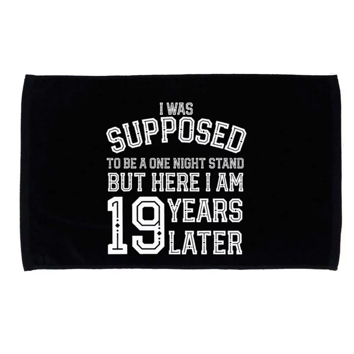 Couples Funny 19th 19 Year Anniversary Husband Wife Microfiber Hand Towel