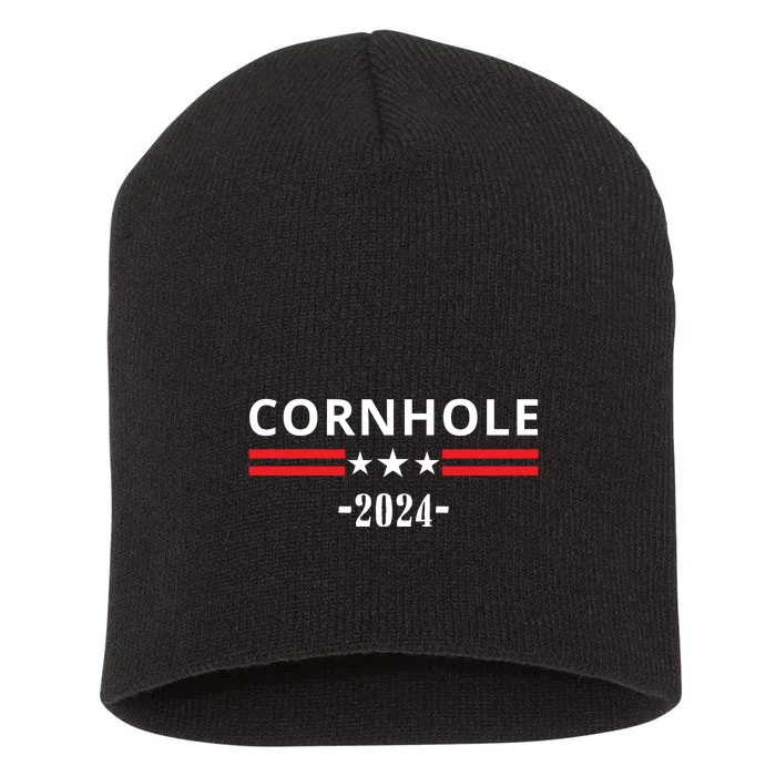 Cornhole Funny 2024 Election Short Acrylic Beanie