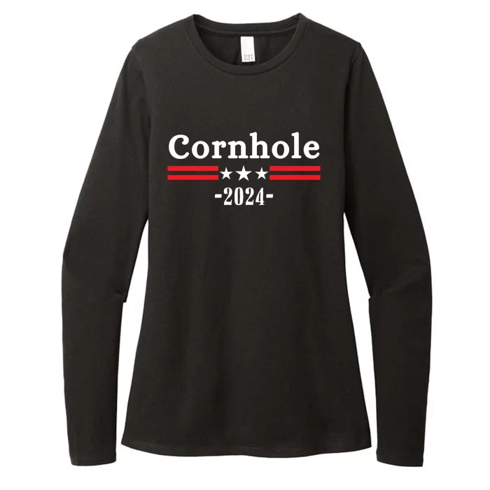 Cornhole Funny 2024 Election Womens CVC Long Sleeve Shirt