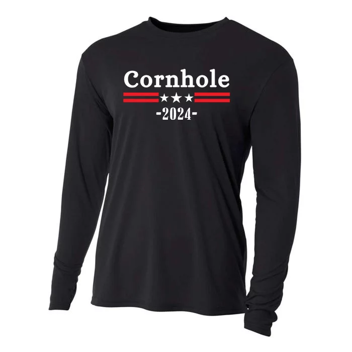 Cornhole Funny 2024 Election Cooling Performance Long Sleeve Crew