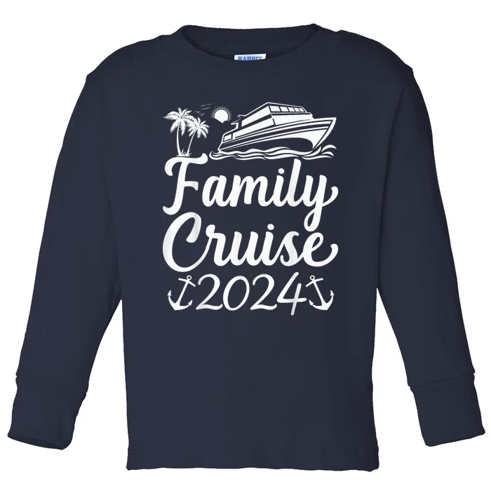 Cruise Family 2024 Squad Vacation Matching Family Group Toddler Long Sleeve Shirt