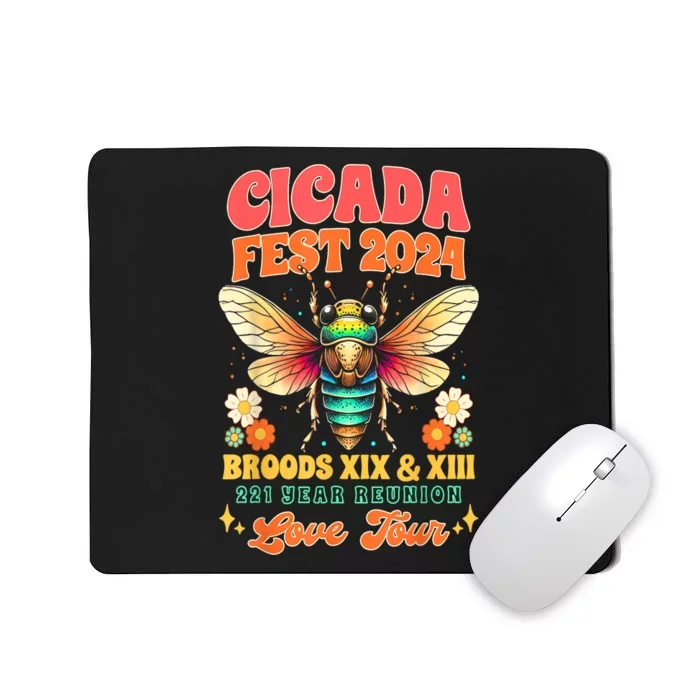 Cicada Fest 2024 Broods Xix & Xiii Entomology Cicada Lover Gift Mousepad