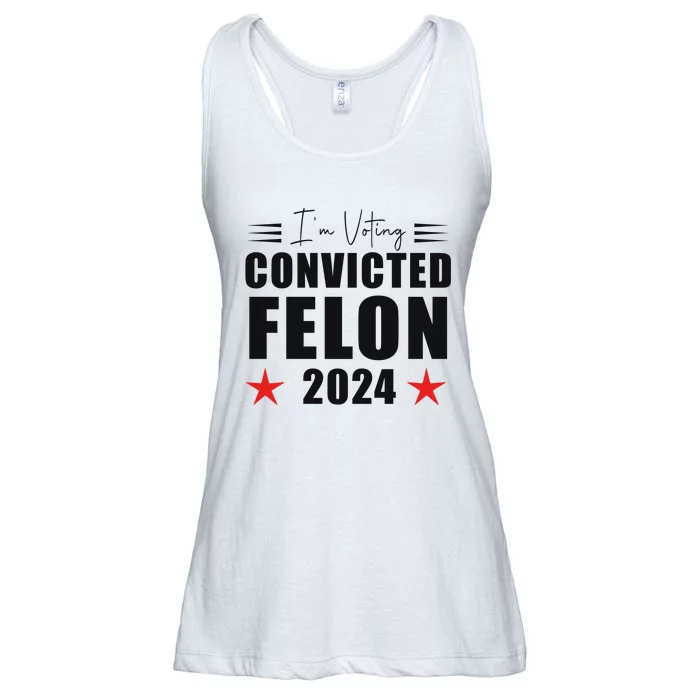 Convicted Felon 2024 Voting Graphic Ladies Essential Flowy Tank