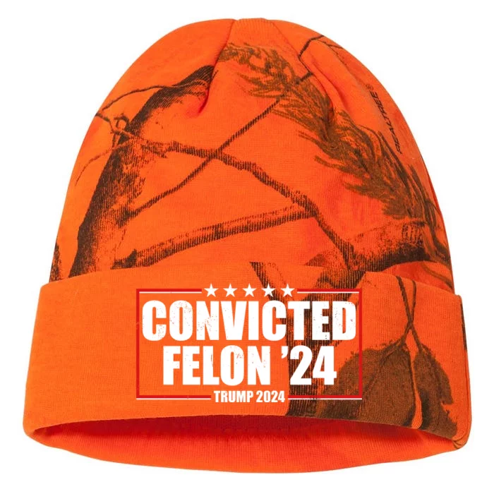 Convicted Felon 24 Trump 2024 Kati - 12in Camo Beanie